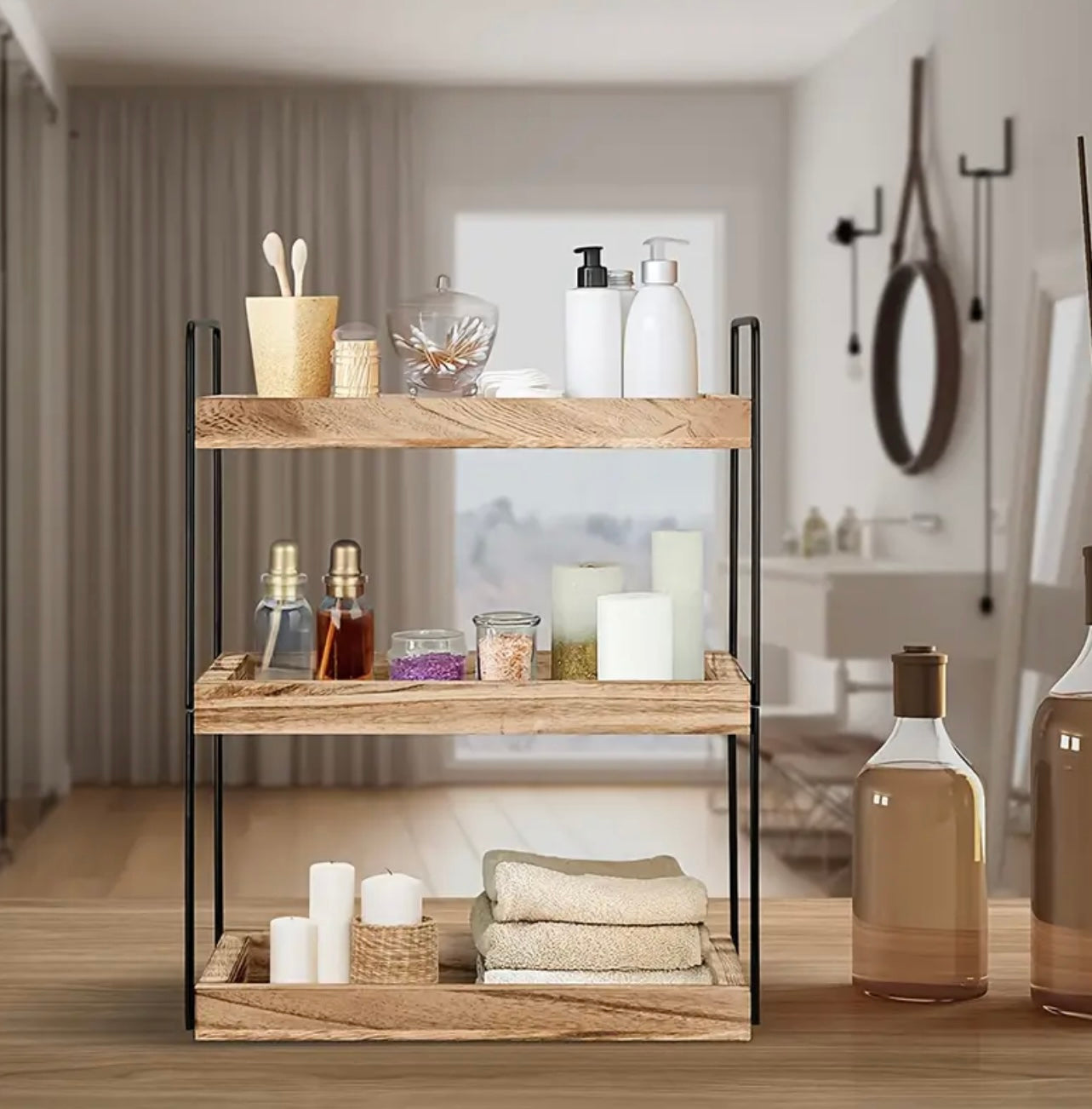 WOODEN COUNTER RACK