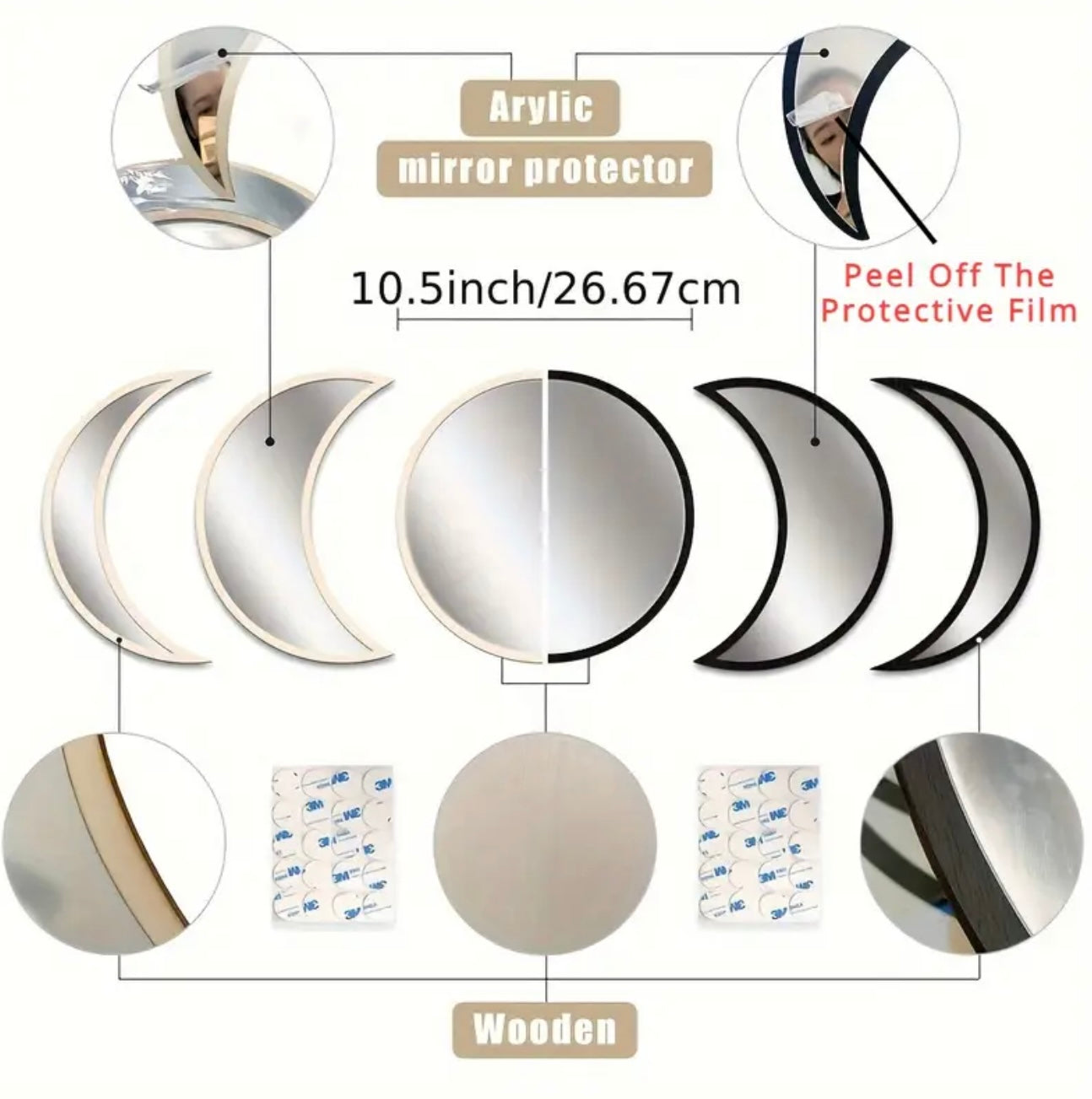 MOON SYTLE MIRROR SET