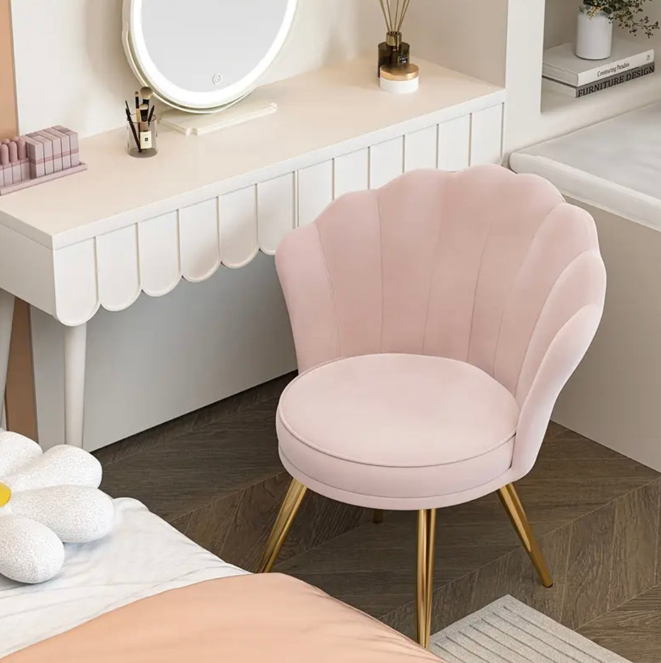 VELVET VANITY CHAIR