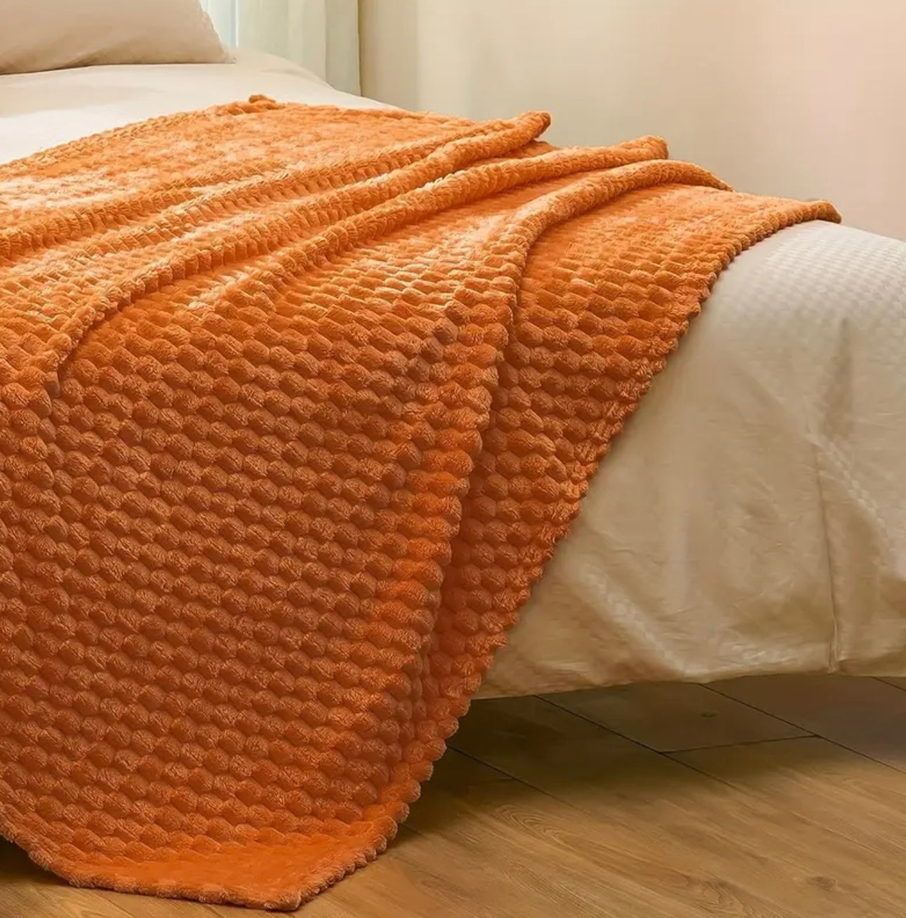 BURNT ORANGE THROW