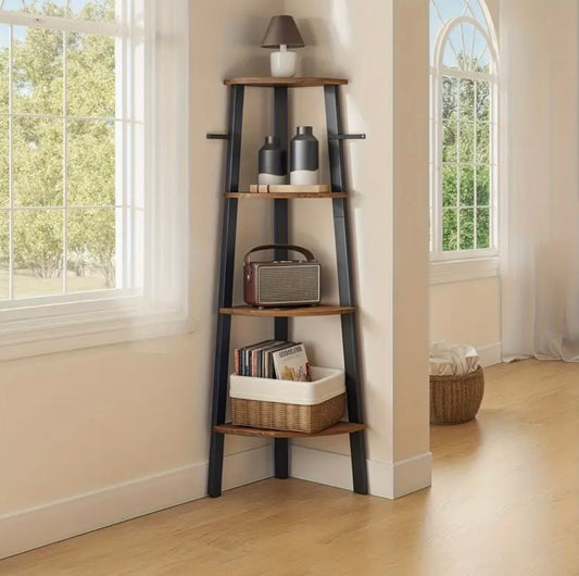 CORNER SHELF UNIT, 4 TIER