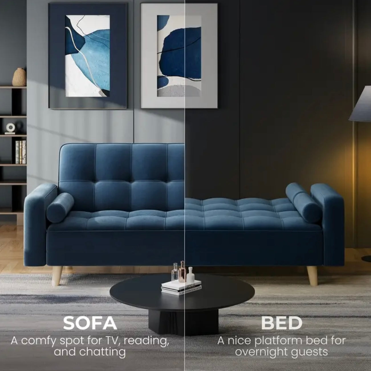 VELVET SOFA BED