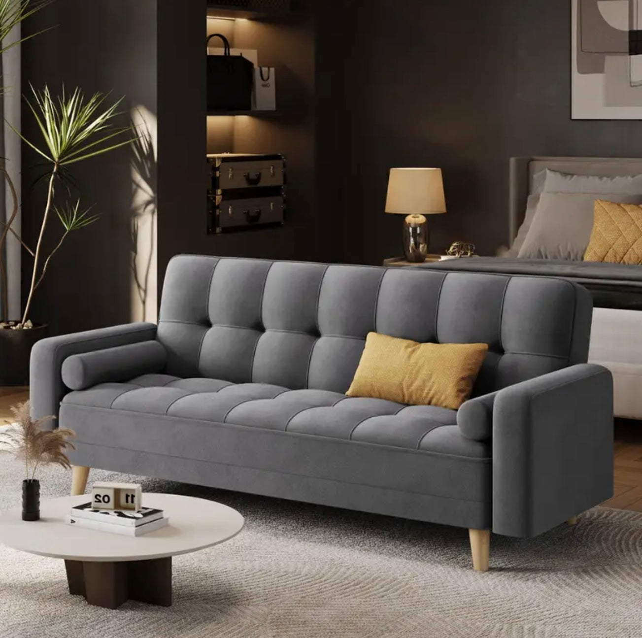 VELVET SOFA BED