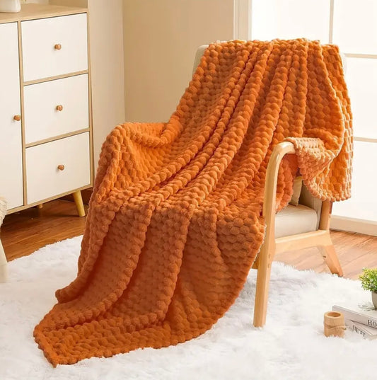 BURNT ORANGE THROW
