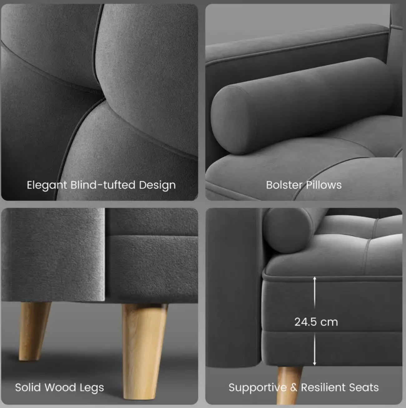 VELVET SOFA BED