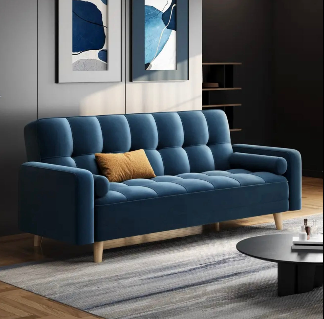 VELVET SOFA BED