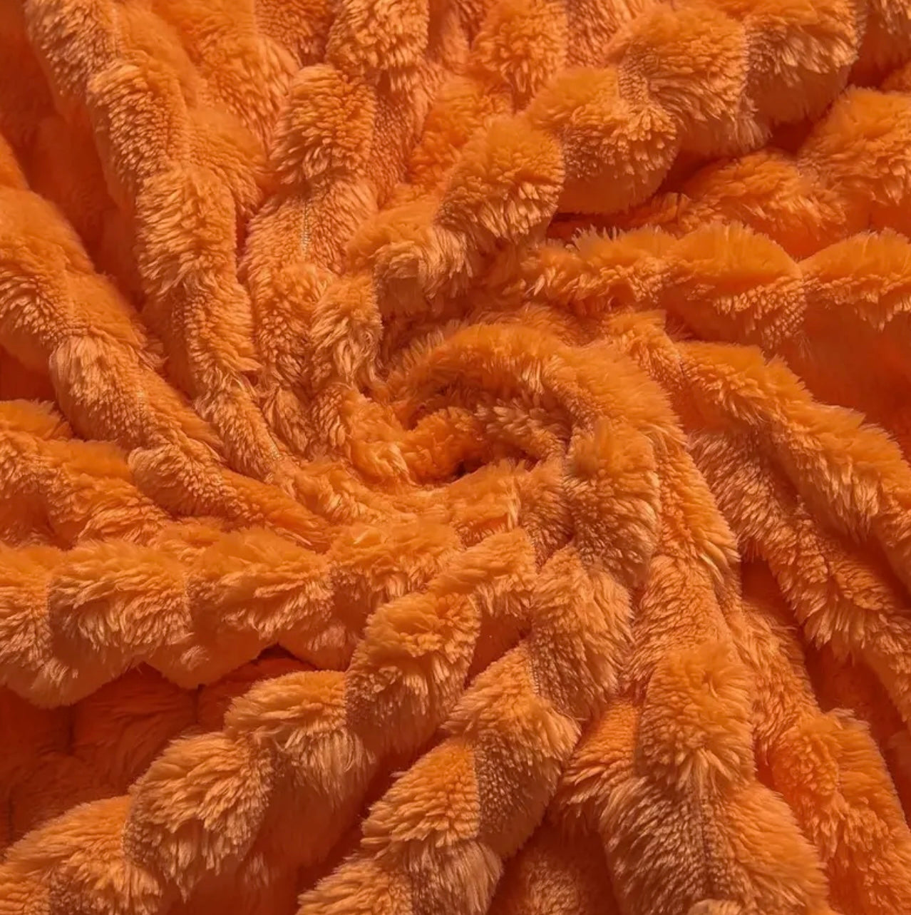 BURNT ORANGE THROW