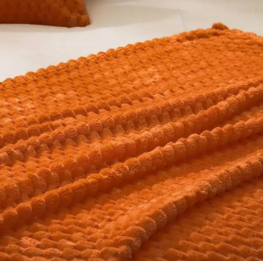BURNT ORANGE THROW