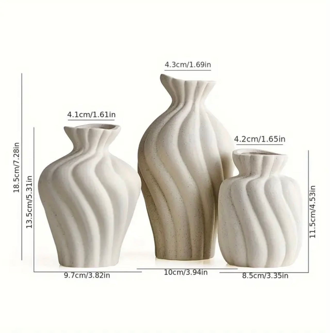 CERAMIC VASE 3PCS